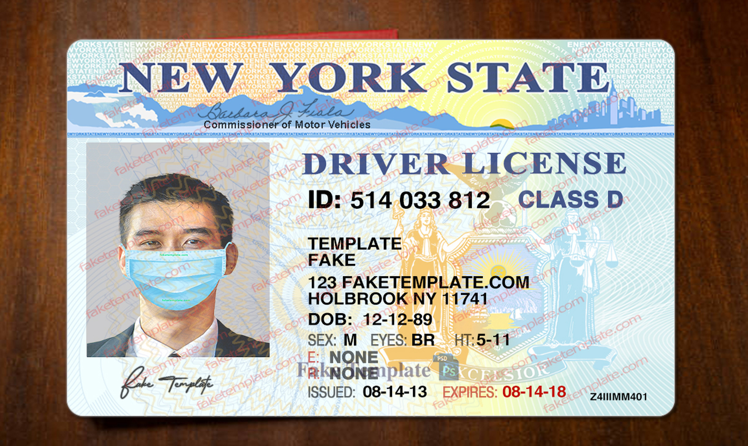 new york drivers license psd