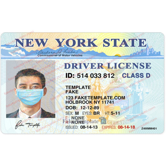 ny drivers license template