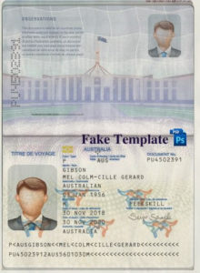 Australia Passport Template