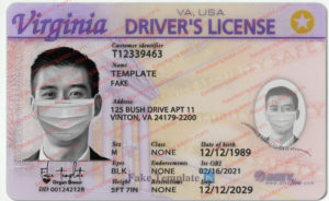 virginia drivers license template