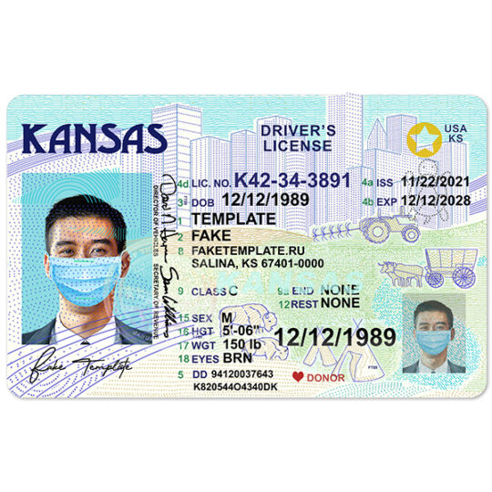 kansas id template