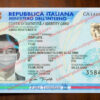 italy id card template psd