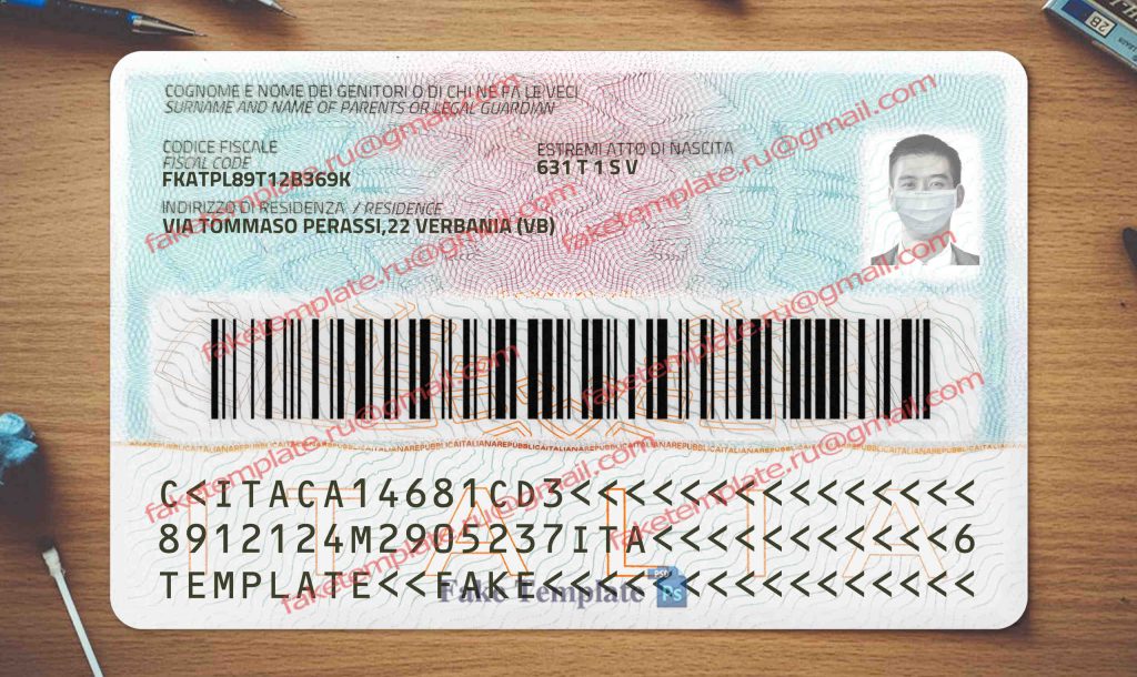 italy id card back