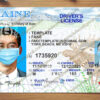 maine driver license template