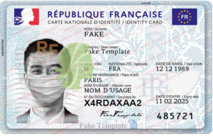 french id card template