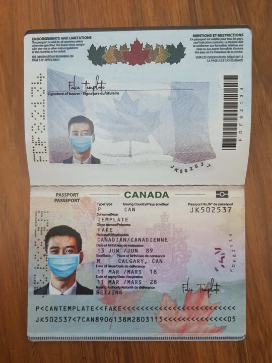 fake canada passport