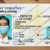 west virginia drivers license template