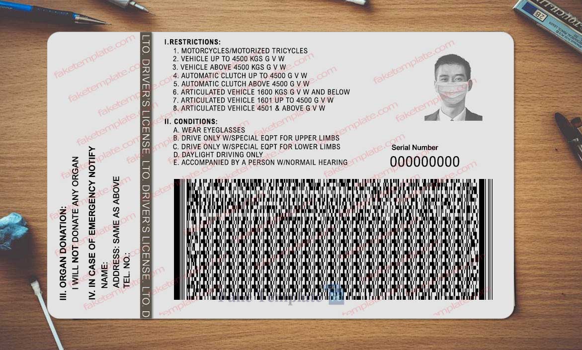 philippines drivers license back