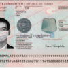 Turkey passport template psd