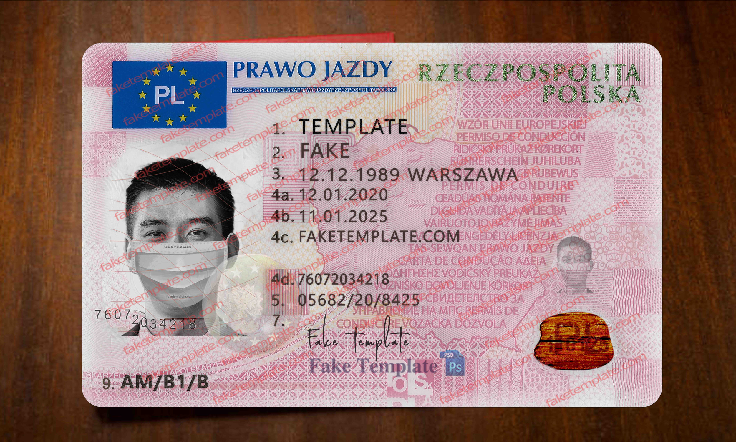 poland driver license psd