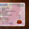 poland driver license psd template