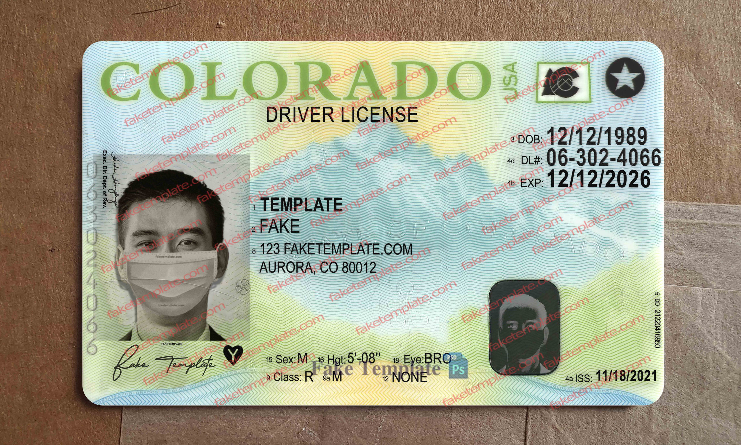 Colorado Drivers License Psd