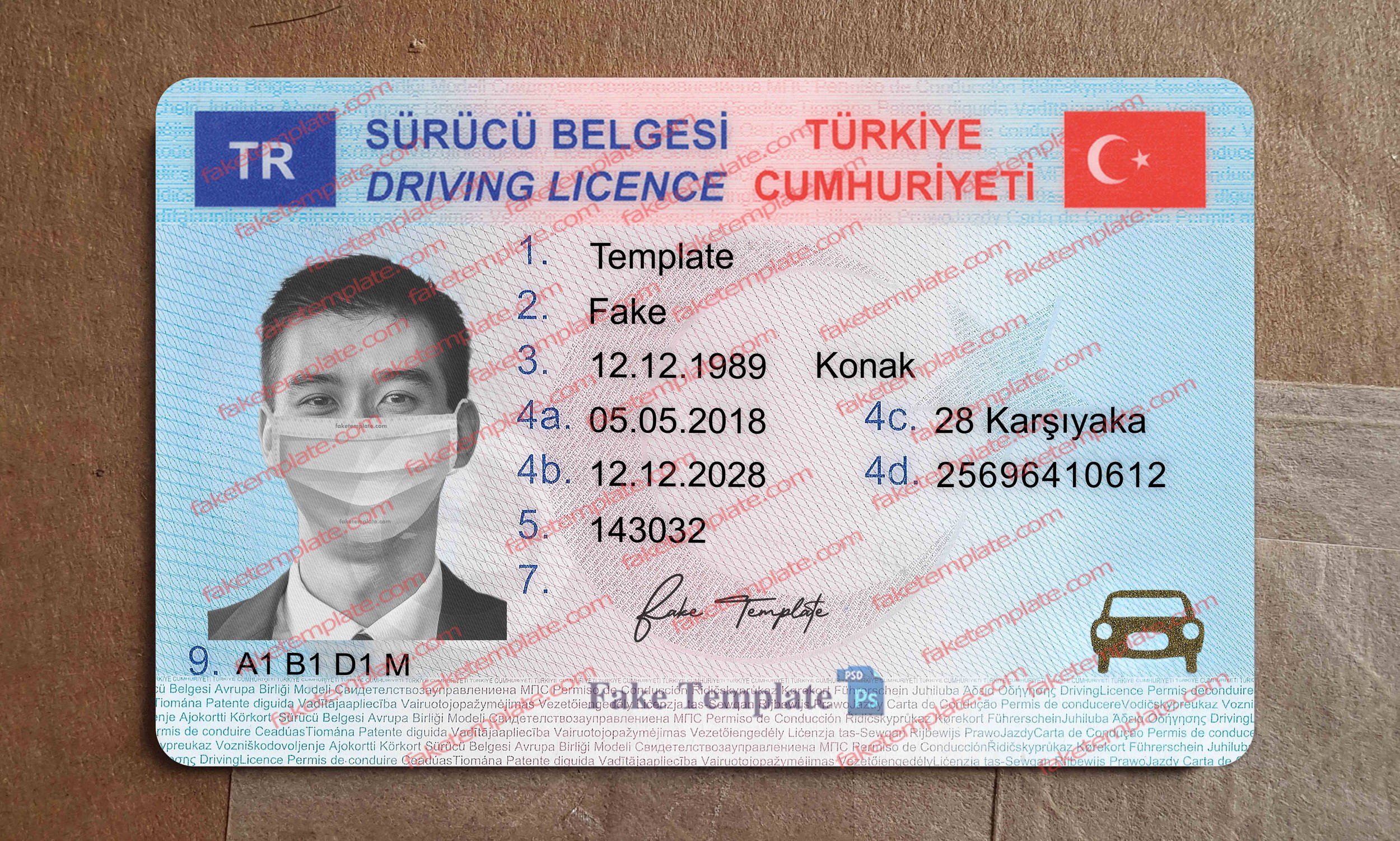 turkey driver license psd