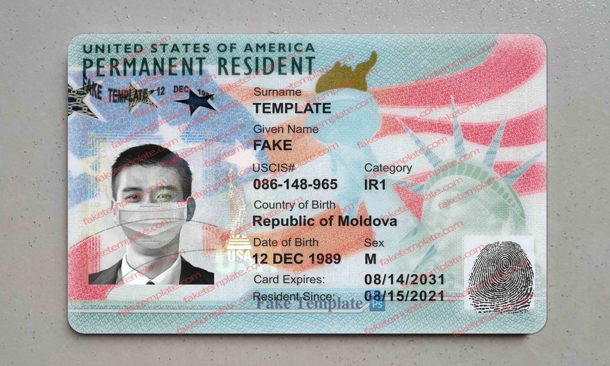 us permanent resident template