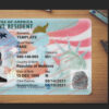 green card photoshop template