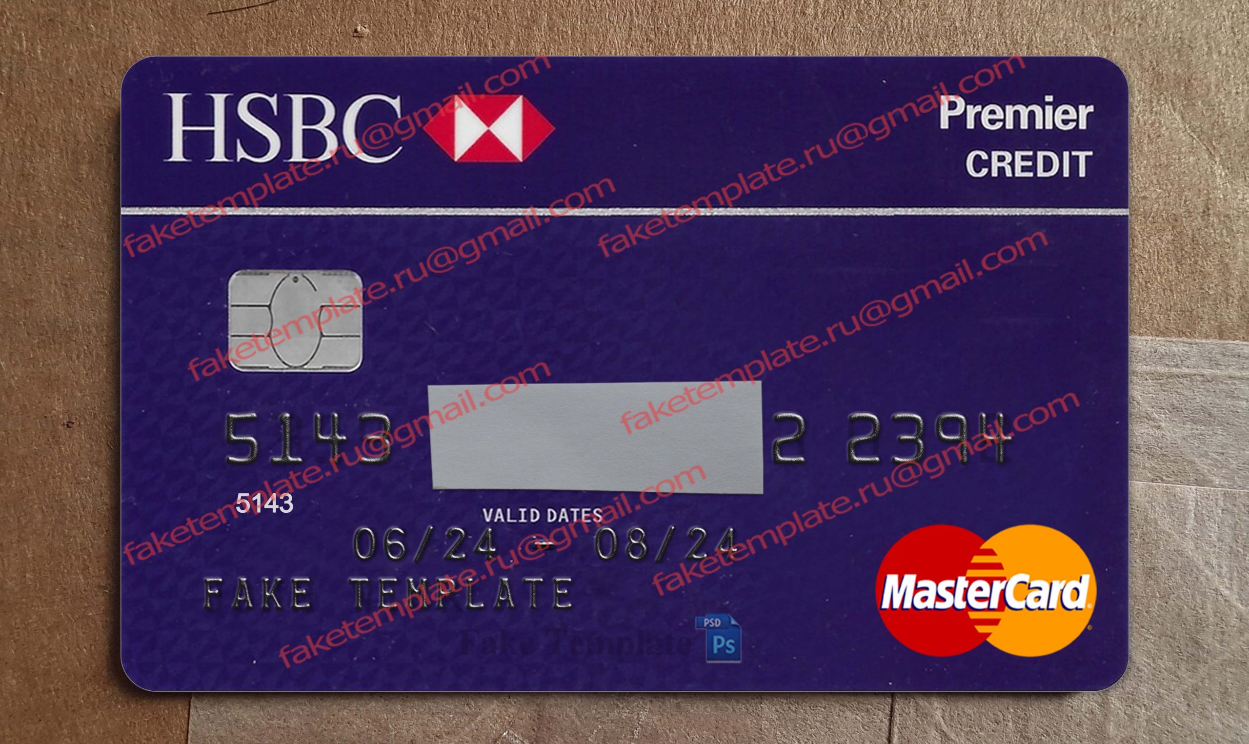 hsbc credit card template