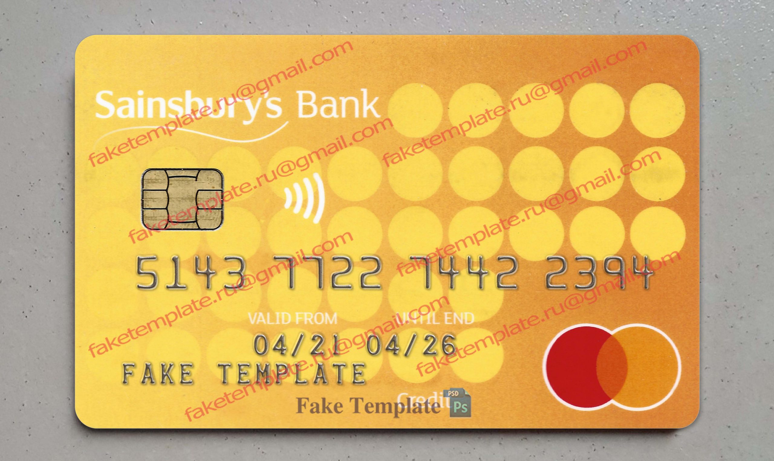 sainsbury credit card template