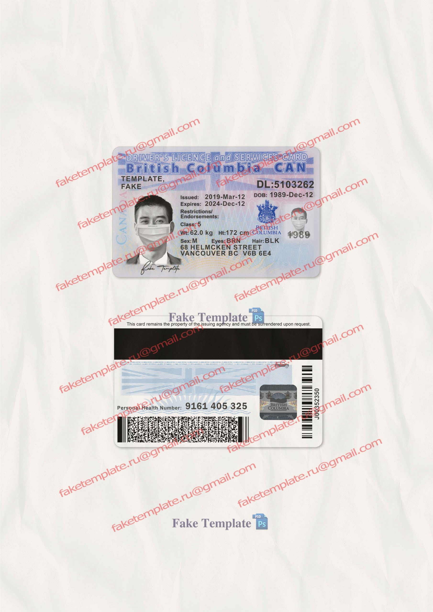 canada bc driver license psd