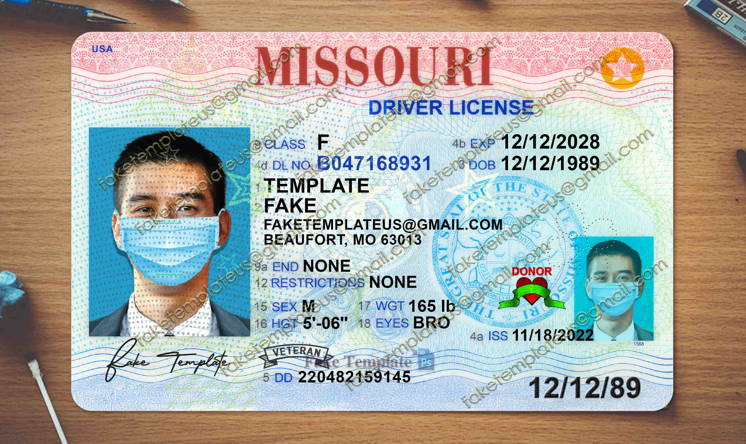 missouri driving licence psd