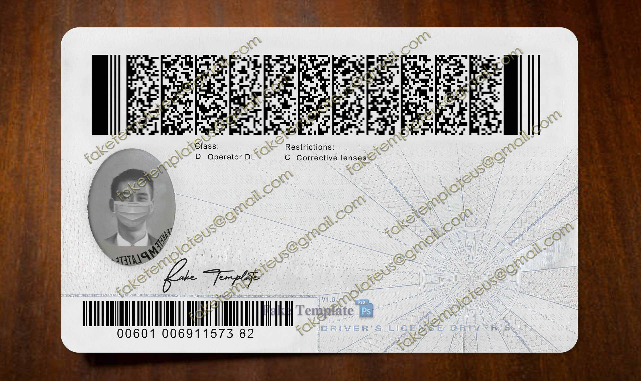 virginia drivers license back