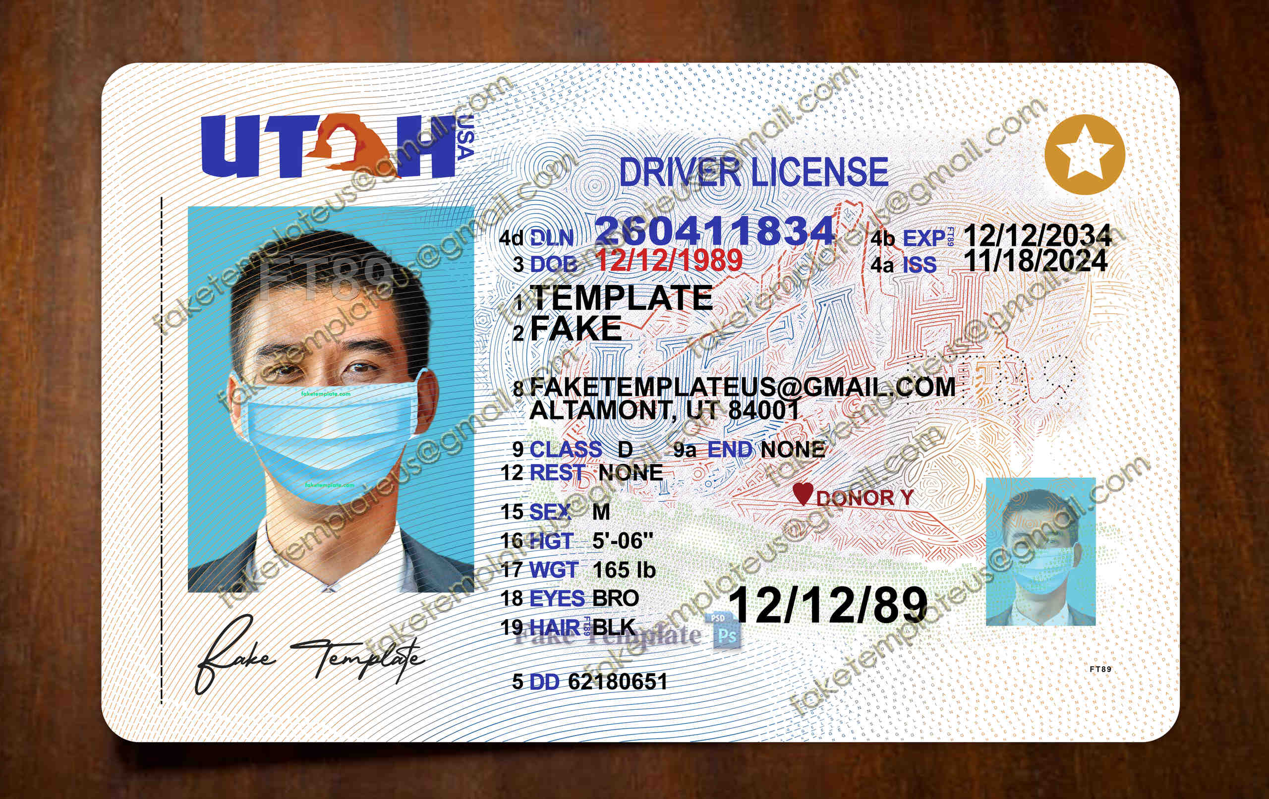 fake utah drivers license